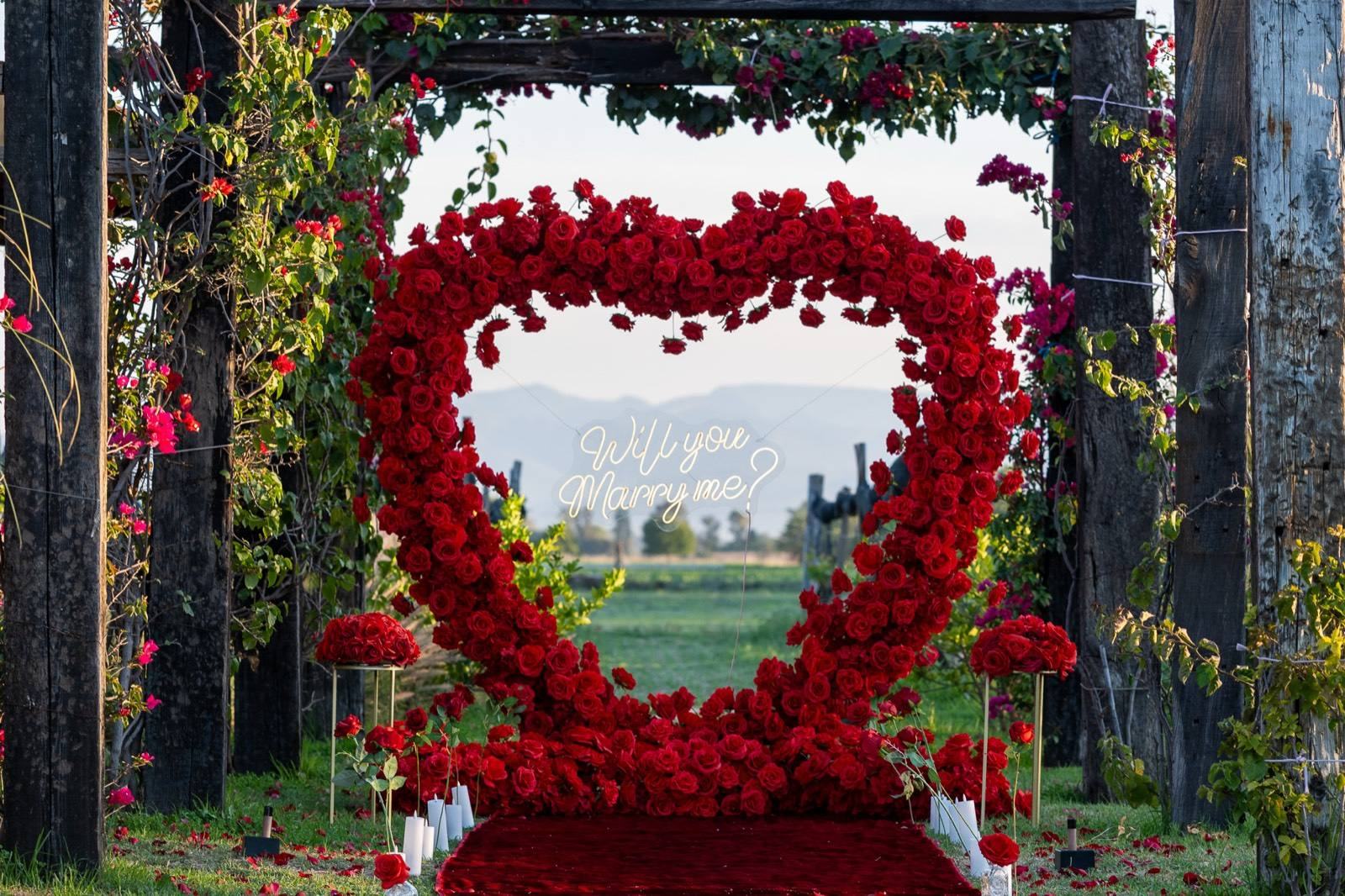 Pedida de matrimonio montada por AYV Proposals en Querétaro