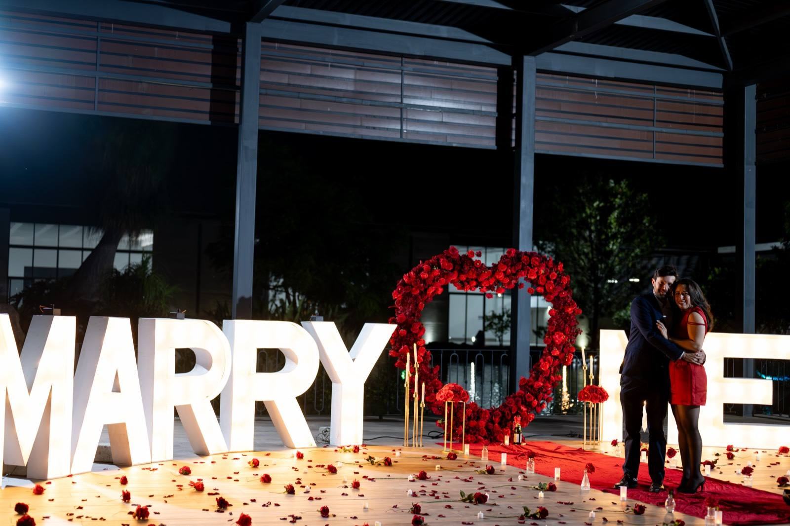 Pedida de matrimonio montada por AYV Proposals en Querétaro