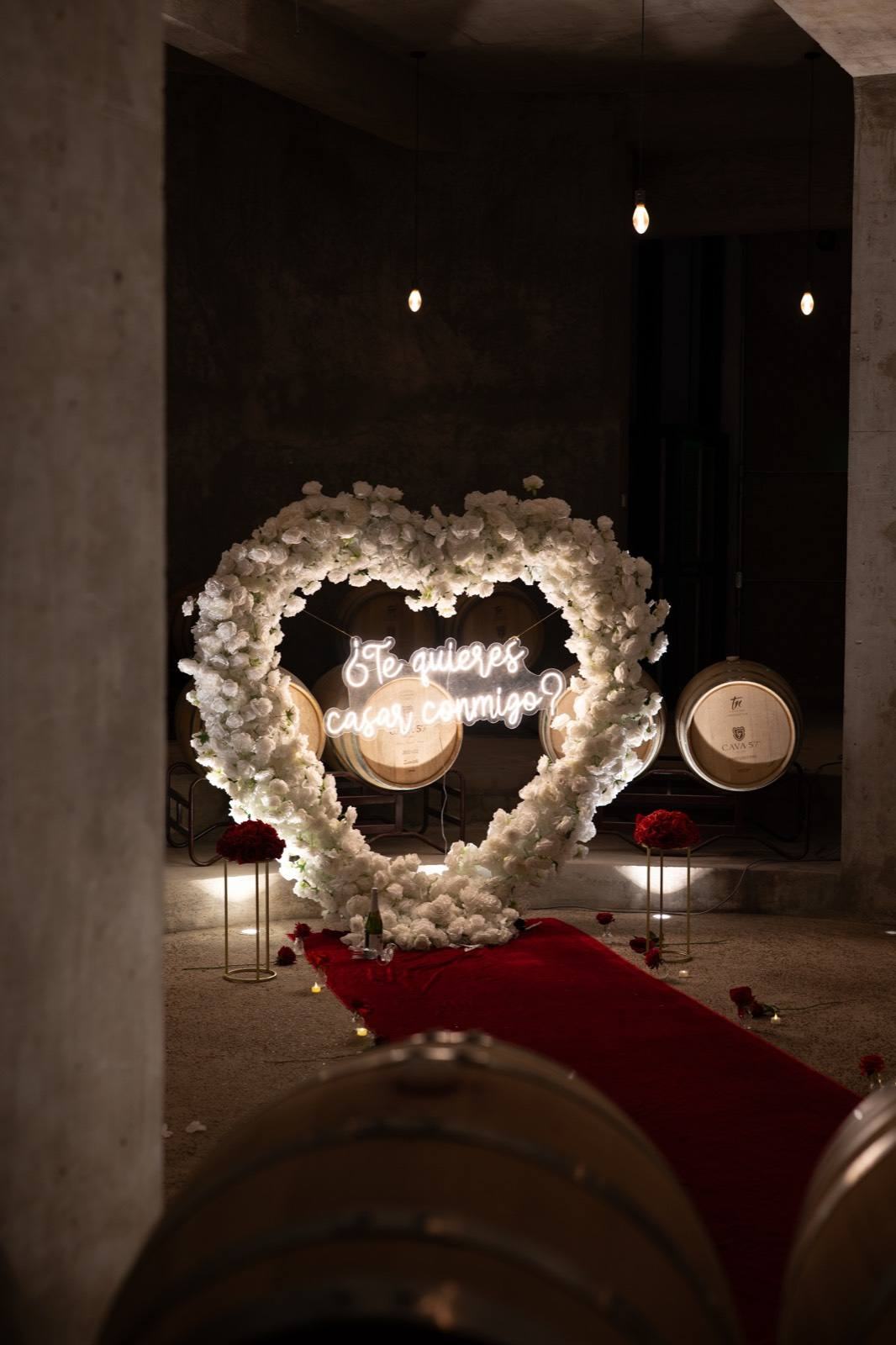 Pedida de matrimonio montada por AYV Proposals en Querétaro