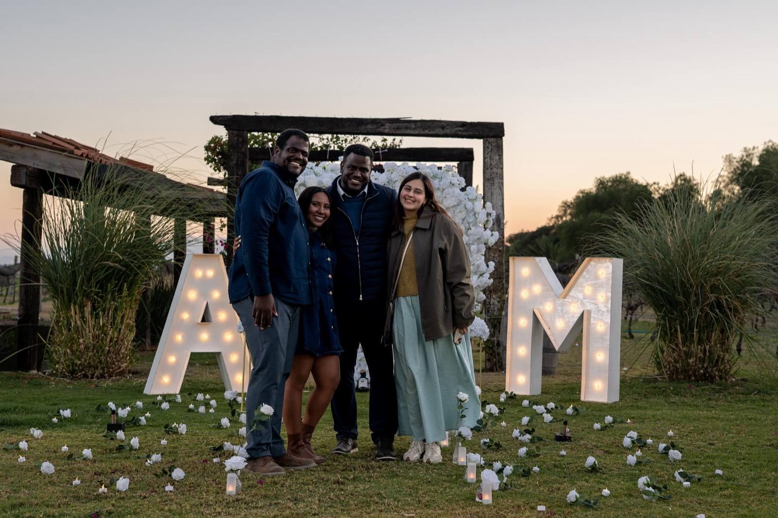 Pedida de matrimonio montada por AYV Proposals en Querétaro