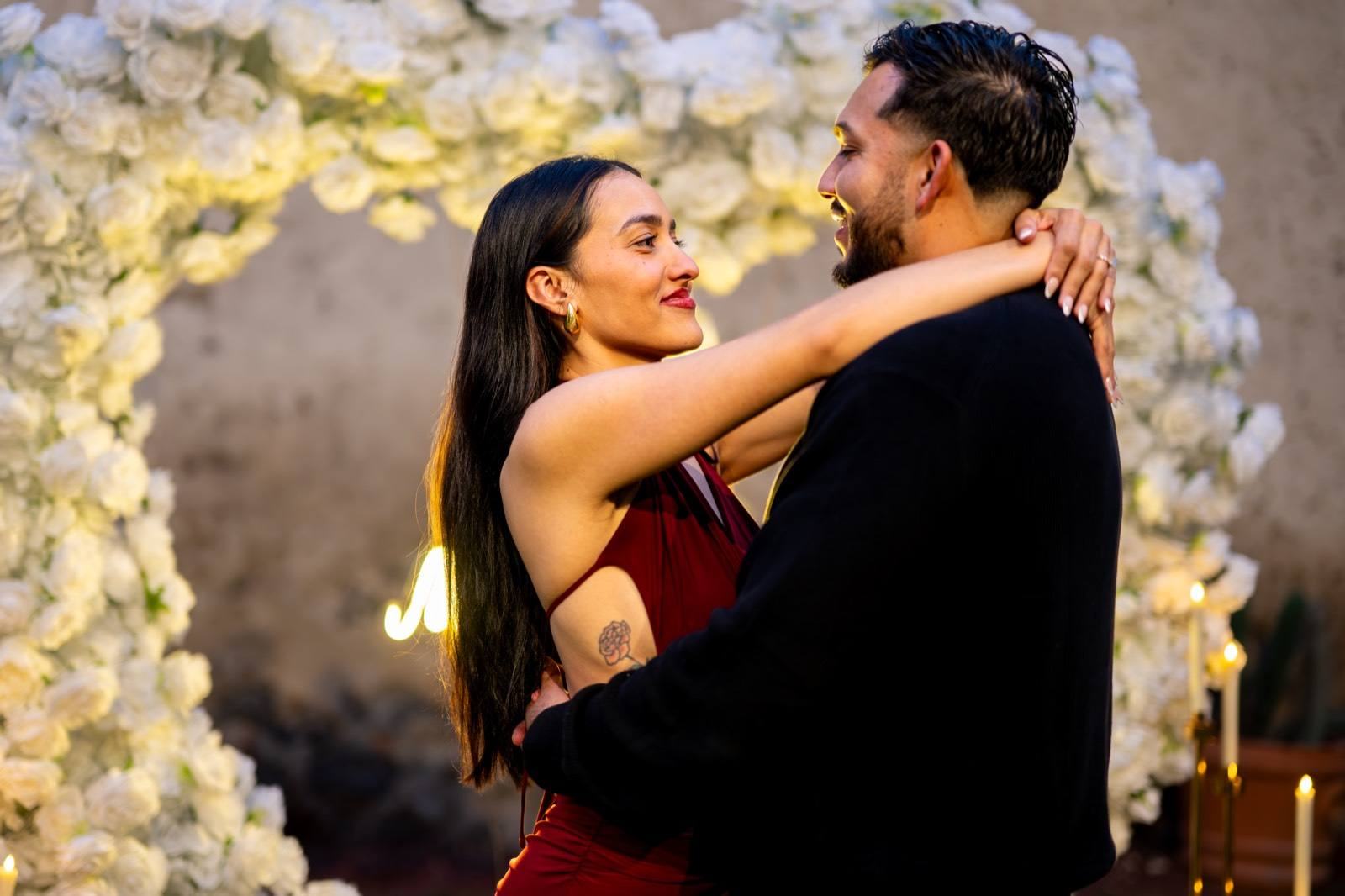 Pedida de matrimonio montada por AYV Proposals en Querétaro
