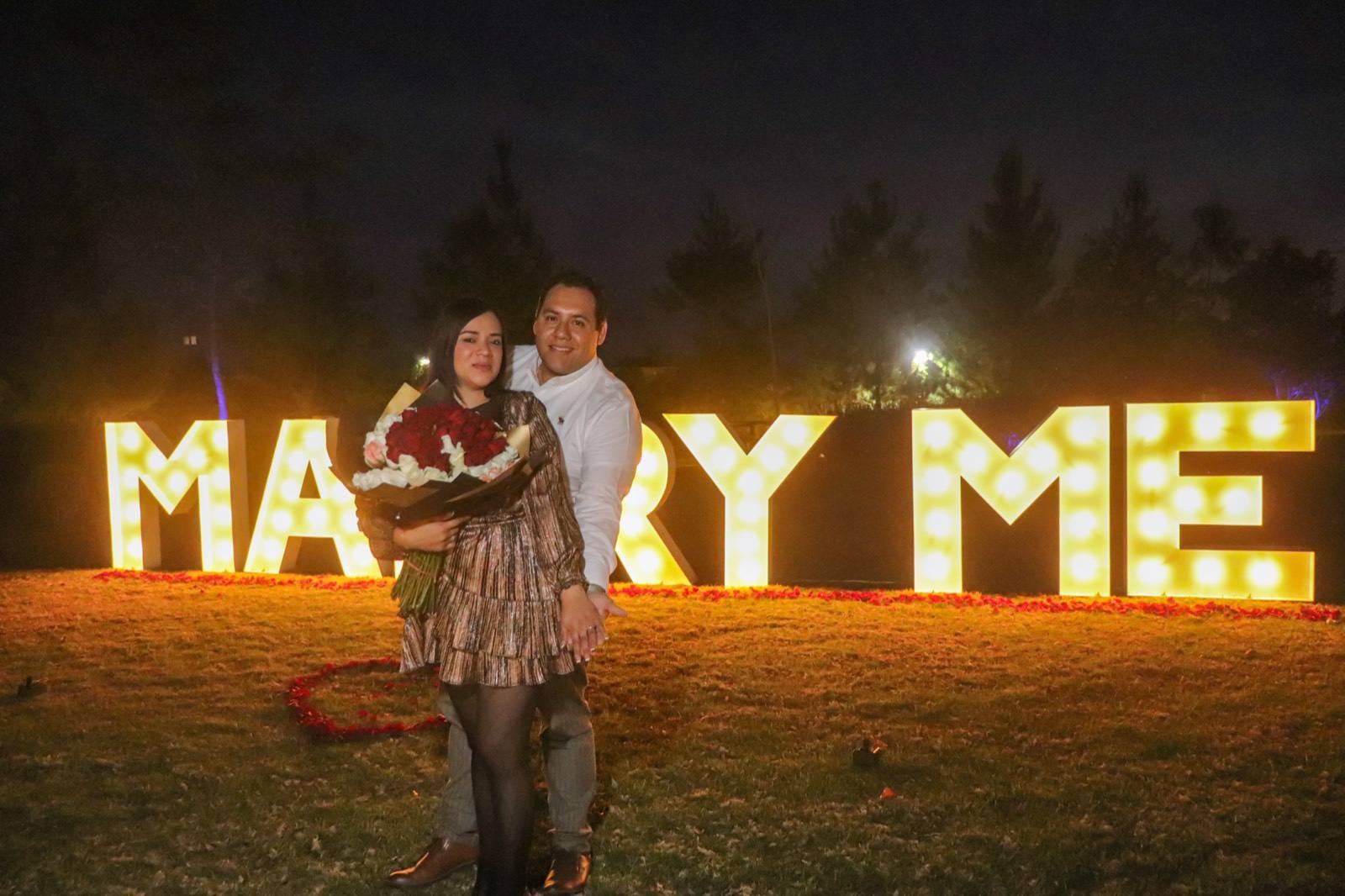 Pedida de matrimonio montada por AYV Proposals en Querétaro