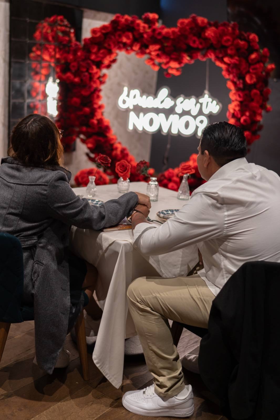 Pedida de noviazgo montada por AYV Proposals en Querétaro