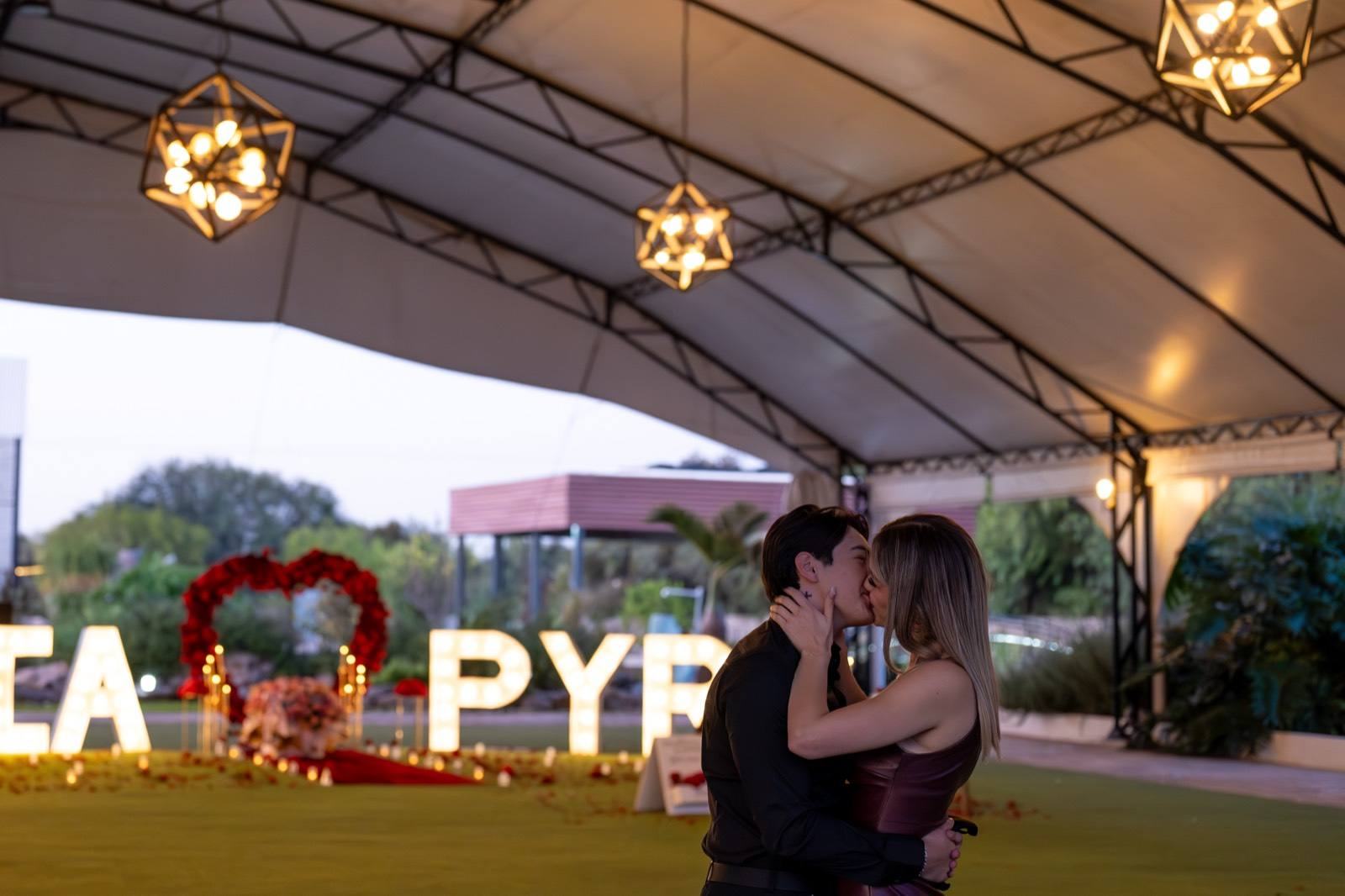Pedida de noviazgo montada por AYV Proposals en Querétaro